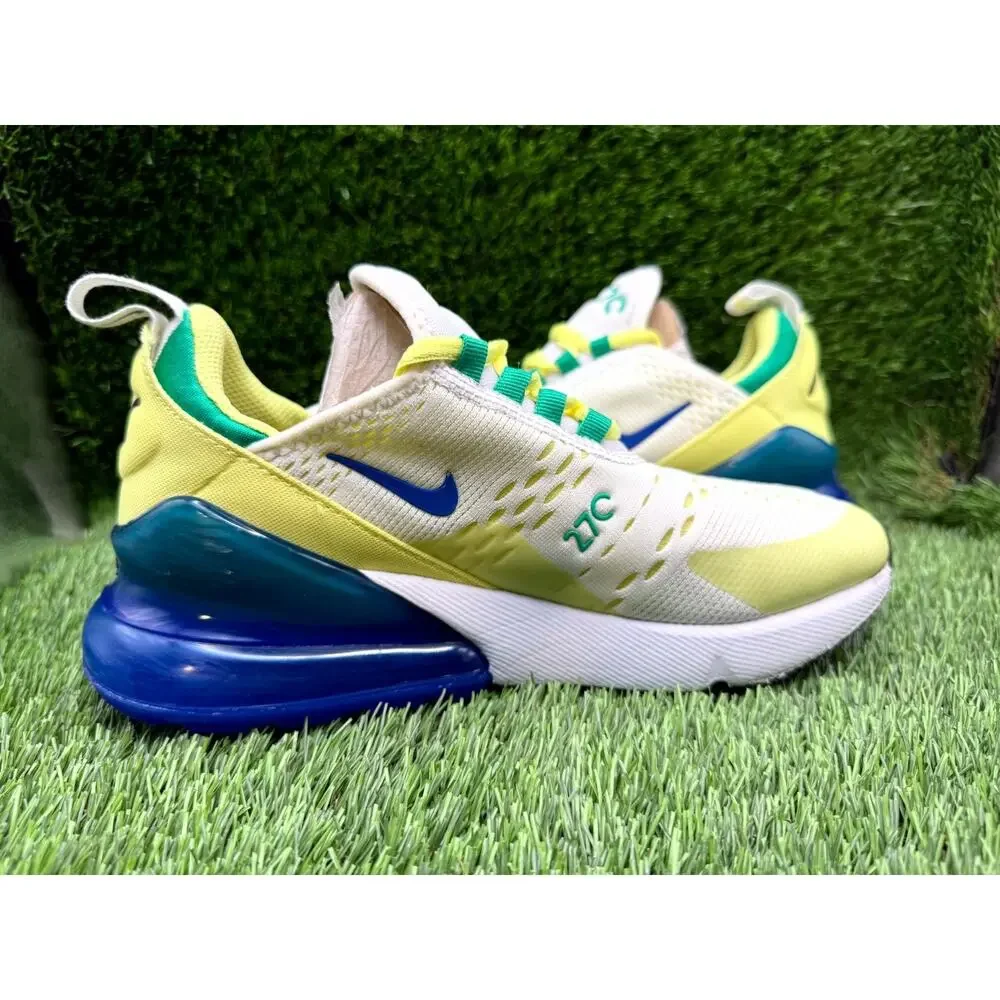 Nike Air Max 270 FN6982-100 Athletic Sneaker Boy 5Y White Synthetic Road Running